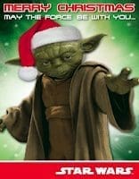 yoda, christmas, card,